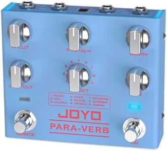 JOYO Reverb Pedal Digital Stereo Guitar Pedal with 9 Reverb Effects Infinite & Trail Functions for Electric Guitar - True Bypass (PARA-VERB R-31)