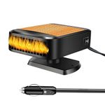 Portable Car Heater, 12V Heater, 120W Portable Heater for Car with Heating and Cooling 2 in 1 Modes for Fast Heating Defroster, Windshield Car Heater for Winter Plugs into Cigarette Lighter for Car