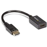 StarTech.com DisplayPort to HDMI Adapter - DP 1.2 to HDMI Video Converter 1080p - DP to HDMI Monitor/TV/Display Cable Adapter Dongle - Passive DP to HDMI Adapter - Latching DP Connector (DP2HDMI2)