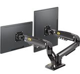 NB North Bayou Dual Monitor Mount, Full Motion Swivel Monitor Arm with Gas Spring for 17-27'' Monitors, Load 4.4-19.8lbs VESA 75/100 F160