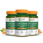 Pure Nutrition Curcumin with C3 Complex (Curcuminoids 95%), Bioperine™(Piper Nigrum), Amla & Sunthi Extracts | Fights Inflamation, Relieves Joint Pain, Rich in Antioxidants | 60 Veg Capsules (Pack 3)