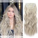 4Pcs Ash Blonde Clip in Hair Extens