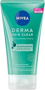 NIVEA Derma Skin Clear - Exfoliante antiimpurezas (150 ml), antiespinillas para la cara y el cuerpo, exfoliante facial con ácido salicílico y niacinamida