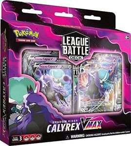 Pokémon TCG: Shadow Rider Calyrex VMAX League Battle Deck (60 Cards Ready to Play Deck, 3 Foil V Cards & 3 Foil VMAX Cards)