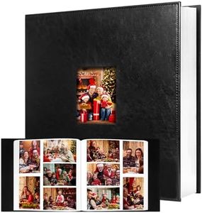 Aevdor 1000 Pockets Photo Album 4x6, Extra Large Capacity Leather Cover Wedding Family Photo Albums Holds 1000 Horizontal and Vertical Photos, Acid-free Pages 4x6 Photo Album with Front Window (Black)