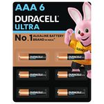 Duracell Ultra Alkaline AAA Batteries, pack of 6