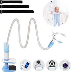 EXTFANS Support Camera Bebe, Universel Support Babyphone Rotatif à 360 Degré, Flexible Support de Téléphone avec 3 Sangles Magiques, Support de Moniteur, Compatible avec la Plupart des Babyphones