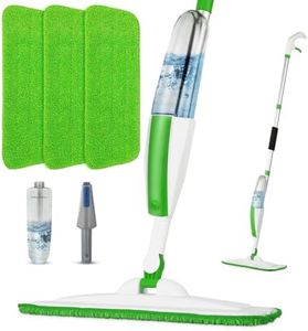 Mops for Floor Cleaning Wet Spray Mop with 14 oz Refillable Bottle and 3 Washable Microfiber Pads Home or Commercial Use Dry Wet Flat Mop for Hardwood Laminate Wood Ceramic