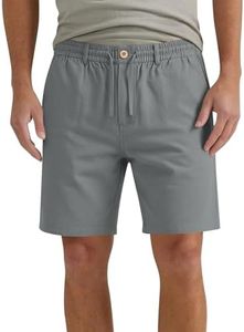 Linen Shorts for Men,Mens Shorts Casual 5 Inch Stretch Waist Button Drawstring Short Pants Breathable Summer Clothes,Summer Outfits,Beach Vacation,Casual Everyday Wear,Golf,Yoga,Office,Work,Walking