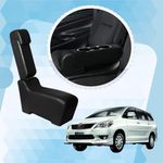 Pabla Enterprises Car Center Seat & Premium Armrest with 2 Bottle/Glass and Mobile Holder (OLD INNOVA (2008-2015), Black)