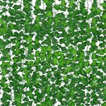 27 Pack 195Ft Artificial Ivy, Garland Fake Vines Leaves Hanging Vine Plants Green Leaves for Bedroom Home Garden Trellis Fence Balcony Wedding Event Decor