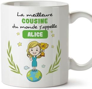 Mugffins Tasses Personnalisables pour COUSINE - En Français - Cadeau Personalisé- Tu Meilleur du Monde - 11 oz / 330 ml