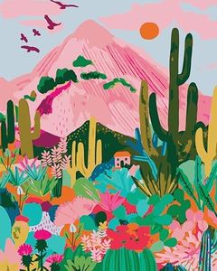 Komicea Juego de Pintura por números para Adultos, Lienzo de Pintura al óleo con Pinceles y Pintura, como Regalo de cumpleaños y Navidad para Mujeres, decoración del hogar (40 x 50 cm, sin Marco)