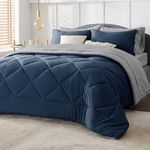 Bedsure Navy Bedding Set Queen - 7 