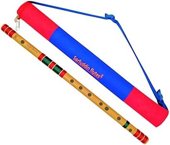 Sarfuddin Flutes G Sharp Base Right Hand Size 24.5 Inches Bamboo Flutes Bansuri With Carry Bag