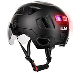 ILM Smart Bike Helmet Men Women Brake Warning LED Light Control NTA8776 CE CPSC Triple Certification Adult Electric Bicycle Cycling,Matte Black,L/XL