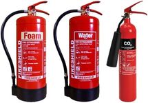 FireShield 6Ltr AFFF Foam, 6Ltr Water & 2KG CO2 Fire Extinguishers