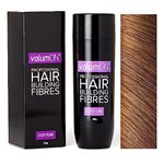 Volumon Professional Hair Building Fibres- Hair Loss Concealer- COTTON- 28g- Get Upto 30 Uses- CHOOSE FROM 8 HAIR SHADES COLOURS (Light Brown)