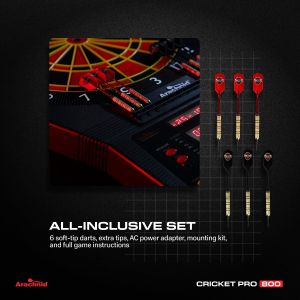 Arachnid Cricket Pro 800 Electronic Dartboard – Tournament Quality