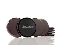 SuperSliders 4724395N Reusable Furniture Sliders for Carpet- Quickly and Easily Move Any Item, 3-1/2" Brown (8 Pack)