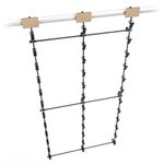 DS THE DISPLAY STORE 3pcs Hanging Strips, Chip Holder for Concession, Potato Chip Bag Holder Rack, Hanging Chip Display Rack Black, Hanging Chip Rack Display Stand