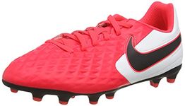 Nike Girls JR Legend 8 Club FG/MG Laser Crimson/Black-White Leather Football Shoes-11.5 Kids UK (AT5881-606)