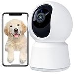 Arenti Laxihub 360° View 4MP Pet Camera with Phone App, 5G WiFi Indoor Security Camera, Baby Monitor, Pan/Tilt, Motion & Sound Detection, Night Vision, Two-Way Audio, Works with Alexa (P2Q)