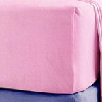 Thermal Flannelette Fitted Sheets - 100% Brushed Cotton Bed Sheet (Pink, Double)