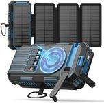 FEELLE Solar Power Bank 50000mAh Magnetic Solar Charger with Hand Crank