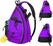 WOLT Pickleball Bag,Crossbody Sling Bags for Women Men,Pickleball Backpack with Fence Hook for Tennis, Racketball