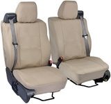 PolyCustom Seat Covers for Ford F-150 Regular & Extended Cab 04-08 - Integrated Seat Belt - EasyWrap Cloth Beige