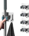 HOMEASY Mop Broom Holder, 4 Pcs Sta