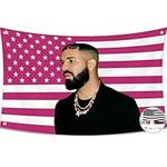 Probsin Funny Flag for Room 3x5 Ft Double Sided Printed Music Pink American Flag Party Supplies Home Decor Hanging Poster for College Room Man Cave Welcome Photo Backdrop with Brass Grommets