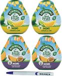 Robinsons Squash’d Mini Squash’d – 2 Flavour Pack – 2 x Lemon & Lime and 2x Mango & Passion Fruit – No Added Sugar – Real Fruit in Every Drop With Shanza Pen