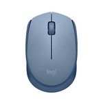 Logitech M171 Wireless Mouse for PC, Mac, Laptop, 2.4 GHz with USB Mini Receiver, Optical Tracking, 12-Months Battery Life, Ambidextrous - Grey