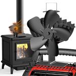 【Upgrade】 Heat Powered Wood Stove Fan, Dual Power Generation Chip Fireplace Fans, Efficient Heat Distribution Eco Fan for Gas/Pellet/Wood Burning Stove