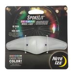 Nite Ize SpokeLit Wheel Light - Bicycle Spoke Light for Visibility and Safety - LED Lights for Bike Wheels - Bicycle Wheel Light - Replaceable Battery - Disc-O Select (1 Pack)