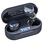 TOZO Tonal Dots (T12) Wireless Earbuds Bluetooth 5.3 Headphones Built-in ENC Noise Cancelling Mic, 55 Hrs Playtime App Customize EQ IPX8 Waterproof LED Digital Display Premium Sound Headset Blue