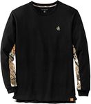 Legendary Whitetails Men's Backcountry Insect Repellent Long Sleeve Camo T-Shirt-Casual Crewneck Pullover Regular Fit, Black, 4X-Large