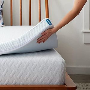 LUCID 4 Inch Gel Memory Foam Topper and LUCID Zippered Enclosure Mattress Topper Cover, King