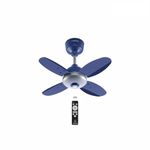 ACTIVA Gracia 600mm Ceiling Fan, 3 Blade, 850 RPM BLDC 28 Watt Motor Noiseless Fan with LED Light, Energy Saving, Full Remote Control, Reversible Mode and Timer, 5 Years Warranty - Silver Blue