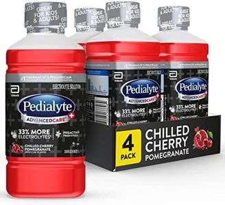 Pedialyte AdvancedCare Plus Electrolyte Drink, With 33% More Electrolytes and has PreActiv Prebiotics, Chilled Cherry Pomegranate 33.8 Fl Oz (Pack of 4)