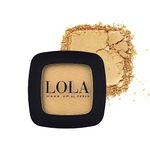 Lola Make Up by Perse Mono Eyeshadow with Natural Ingredients Vegan and Cruelty-Free Eye Makeup Palette High Coverage Satin Eye Shadow for Women, Golden (034)