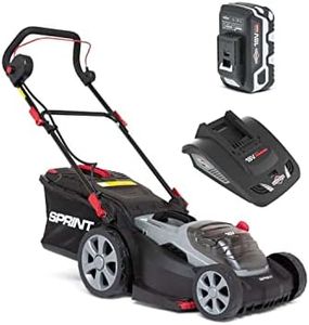 Sprint 18V Lithium-Ion 37cm Cordless Lawn Mower 370P18V, Powered by Briggs & Stratton, up to 520 m2, Including 1 x 5Ah Battery and Single Charger