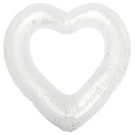 Toyvian Baby Toy Swim for Heart Fun Plaything Rings Tubes Supplies Inflatable Ring Party Floats White Float Ring- Pool Girls Summer Water Recreation Creative Shape Cm Tube Swimming Kids Toys