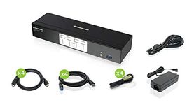 IOGEAR 4-Port 4K KVMP Switch with HDMI Connection, USB 3.0 Hub, and Audio (TAA) GCS1934H