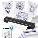 ASprink Tattoo Stencil Printer, TP83 A4 Thermal Tattoo Machine Set for Tattoo Artists & Enthusiasts, Bluetooth Tattoo Printer with 10 Tattoo Transfer Paper, Compatible with Smartphones, Tablet & PC