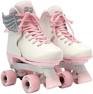 Circle Society 168217 Classic Adjustable Indoor and Outdoor Childrens Roller Skates - Classic Pink Vanilla 3-7 US