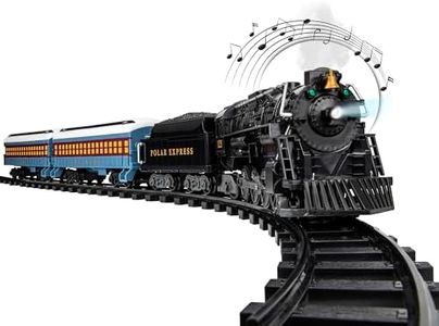 Lionel Battery-Operated The Polar Express Toy Train Set with Bluetooth, Locomotive, Train Cars, & Track with Authentic Train Sounds, Lights, & Water Vapor Smoke Effects for Kids 4+