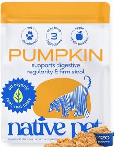 Native Pet Organic Pumpkin for Dogs (32 oz)- All-Natural, Organic Fiber for Dogs - Mix with Water to Create Delicious Pumpkin Puree - Prevent Waste with This Canned Pumpkin Alternative